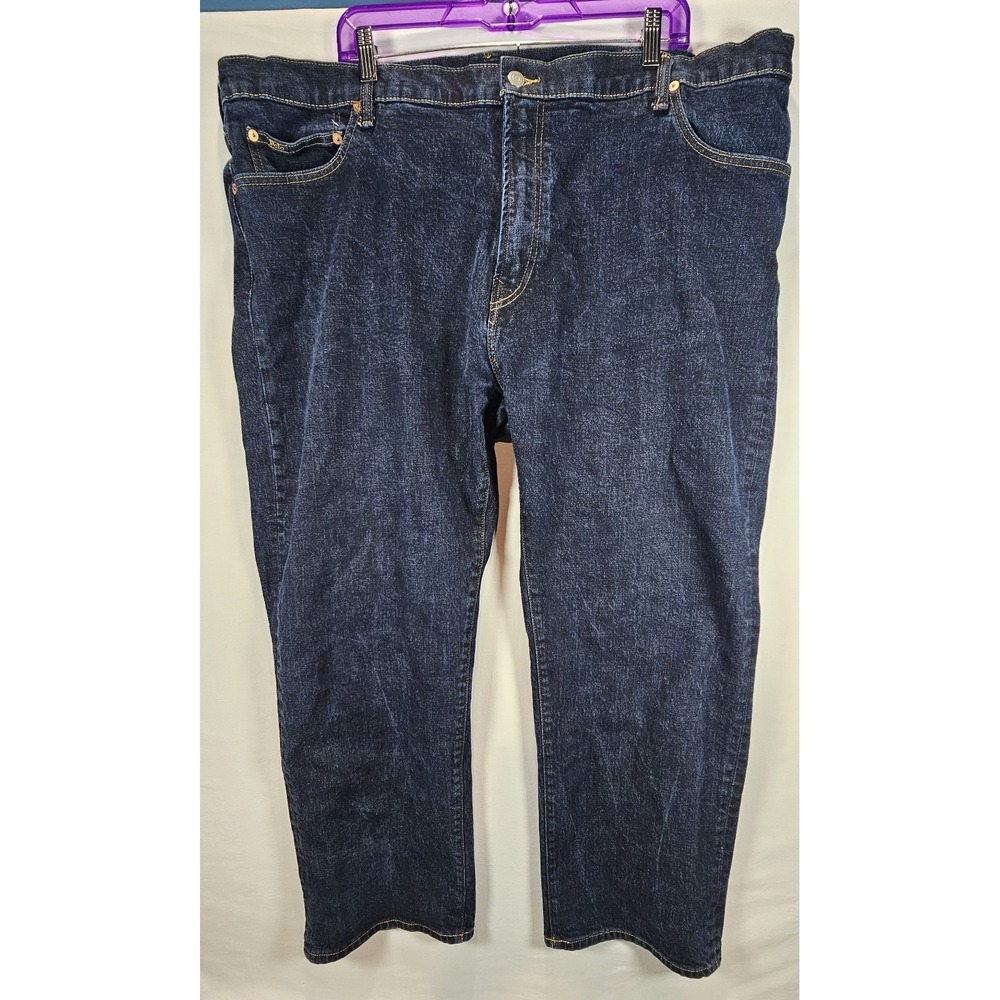 POLO RALPH LAUREN Hampton Relaxed Straight Leg Jeans 46 x 30 Dark Wash Pants